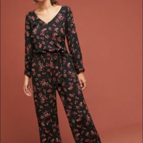 Anthropologie Pants - Velvet for Anthropologie Freddy Floral Jumpsuit size S